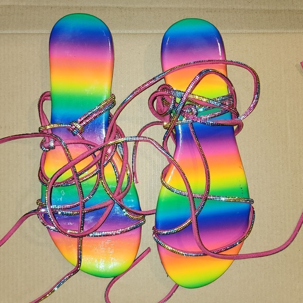 Palm Rainbow 🌈 flats